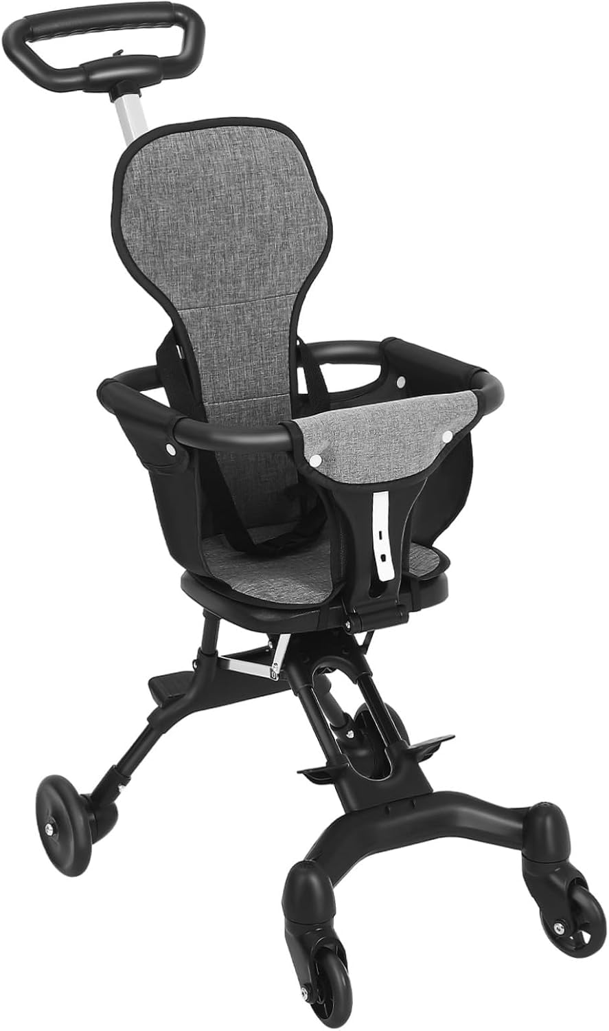 KRLZ Baby Lightweight Stroller, Convenience Travel Stroller with Adjustable Handles and Sunshade, Foldable Child Stroller