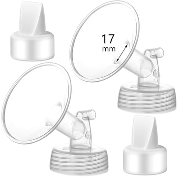 Momstouch 17mm Flange and Duckbill Valve Compatible with Spectra S1 S2 9 Plus Breastpump Replacement to Pump Parts, Not Original