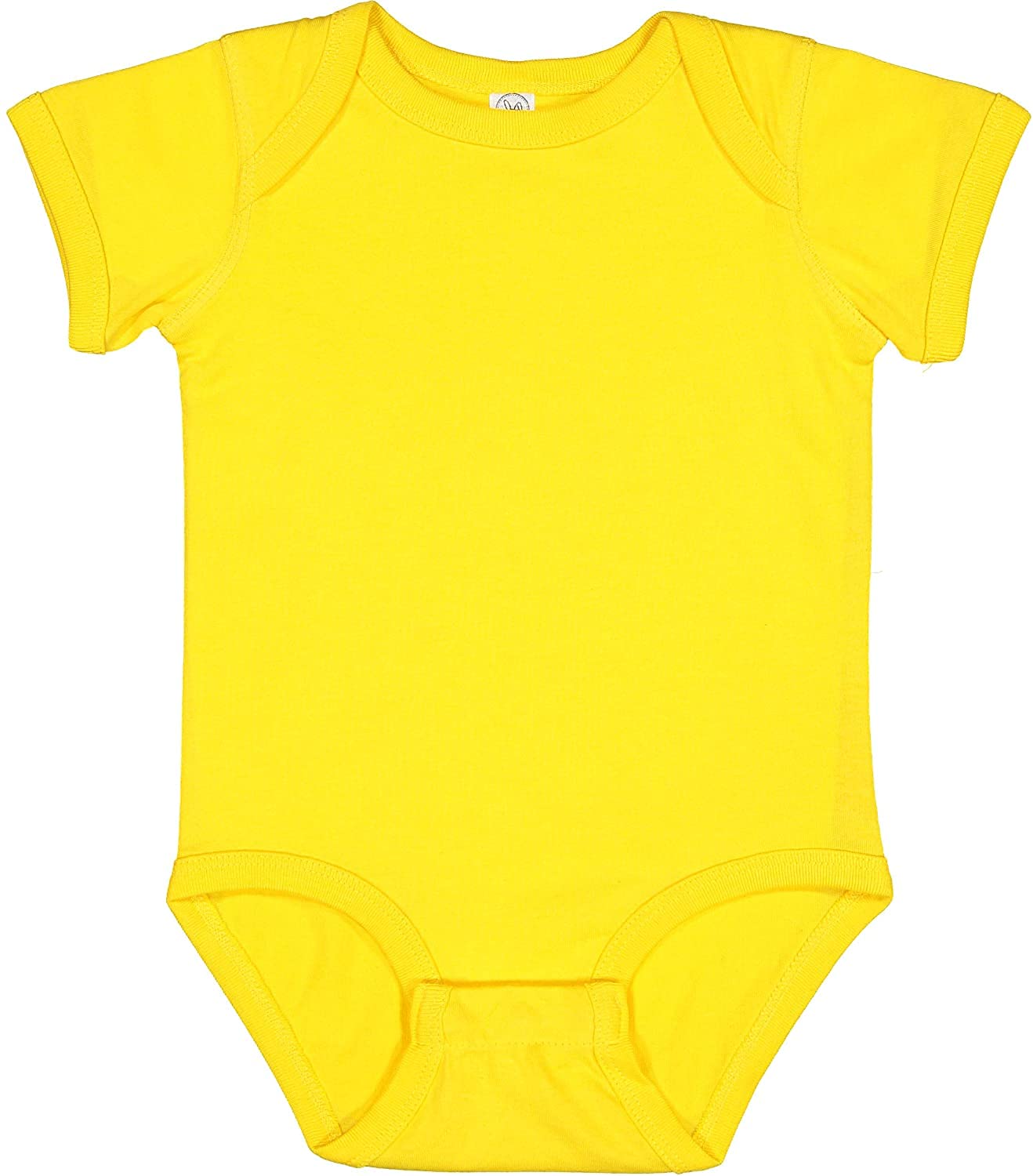 Rabbit Skins Baby Soft Fine Jersey Short Sleeve Bodysuit (4424) Yellow, 18 Months