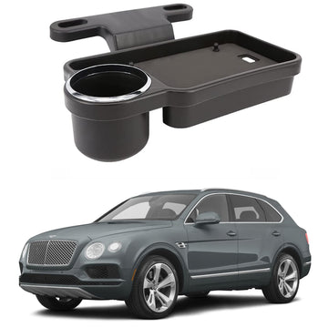 Oshotto (FT04) Foldable Car Auto Headrest Rear Back Seat Table Drink Food Cup Tray Holder Compatible with Bentley Bentayga  Bl