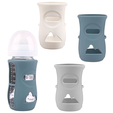 3 Pack Silicone Sleeves For Avent Natural Glass Baby Bottles, Anti Breakage Baby Bottle Holder, Compatible Philips Avent Glass N