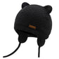 Duoyeree Kids Baby Hat Soft Warm Cable Knit Beanie Toddler Girl Fall Winter Hats(Black,0-6 Months)
