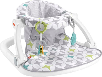 Fisher-Price Portable Baby Chair Sit-Me-Up Floor Seat With Developmental Toys & Machine Washable Seat Pad, Starlight Bursts