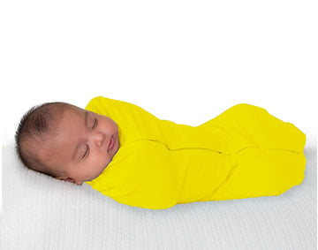 MammaChamp Swaddle Pod/Blanket/Sleep Sack Wrap Transition Bag with Zipper Infant Baby (Pack of 1) (Yellow)