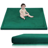 Huloo Sleep Baby Play Mat for Floor,1.3 Thick Elasti-Foam 50x50 Playpen Mats for Toddlers Infant Kids,Water-Repellent Soft Coral
