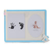 Lasody Baby Handprint and Footprint Makers Kit Keepsake For Newborn Boys & Girls (4.3x6.4+5x7-Inkpad, Blue)