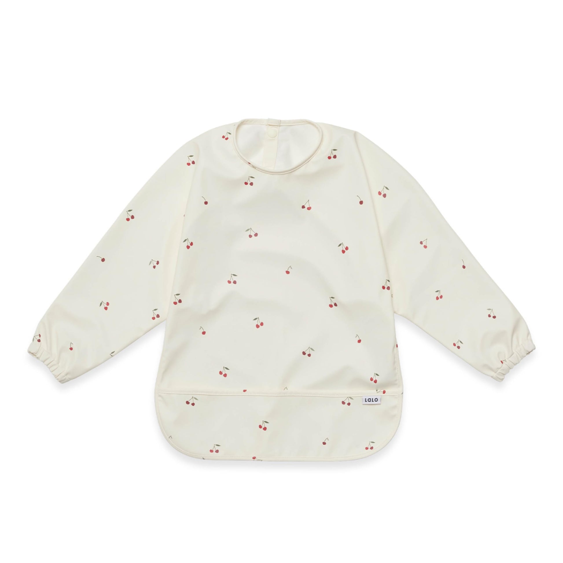 Lalo Smock Bib - Long Sleeve Baby Bib, Elastic Cuffs For Comfort, Large Catch-All Pocket, Waterproof Recycled Polyester - Durabl