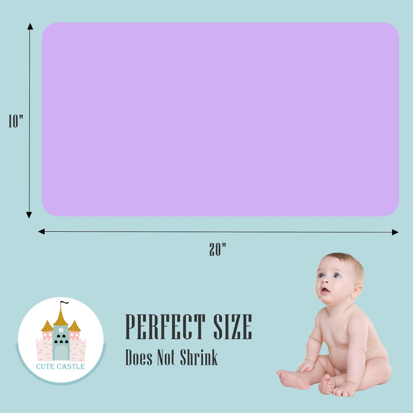 Cute Castle 12 Pack Muslin Burp Cloths For Baby - Ultra-Soft 100% Cotton Baby Washcloths - Large 20'' By 10'' Super Absorbent Mi