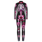 Remimi Girls Skeleton Skin Costume Zipper Halloween Bone Skull Jumpsuit Onesies Pink 9-10 Years