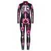 Remimi Girls Skeleton Skin Costume Zipper Halloween Bone Skull Jumpsuit Onesies Pink 9-10 Years
