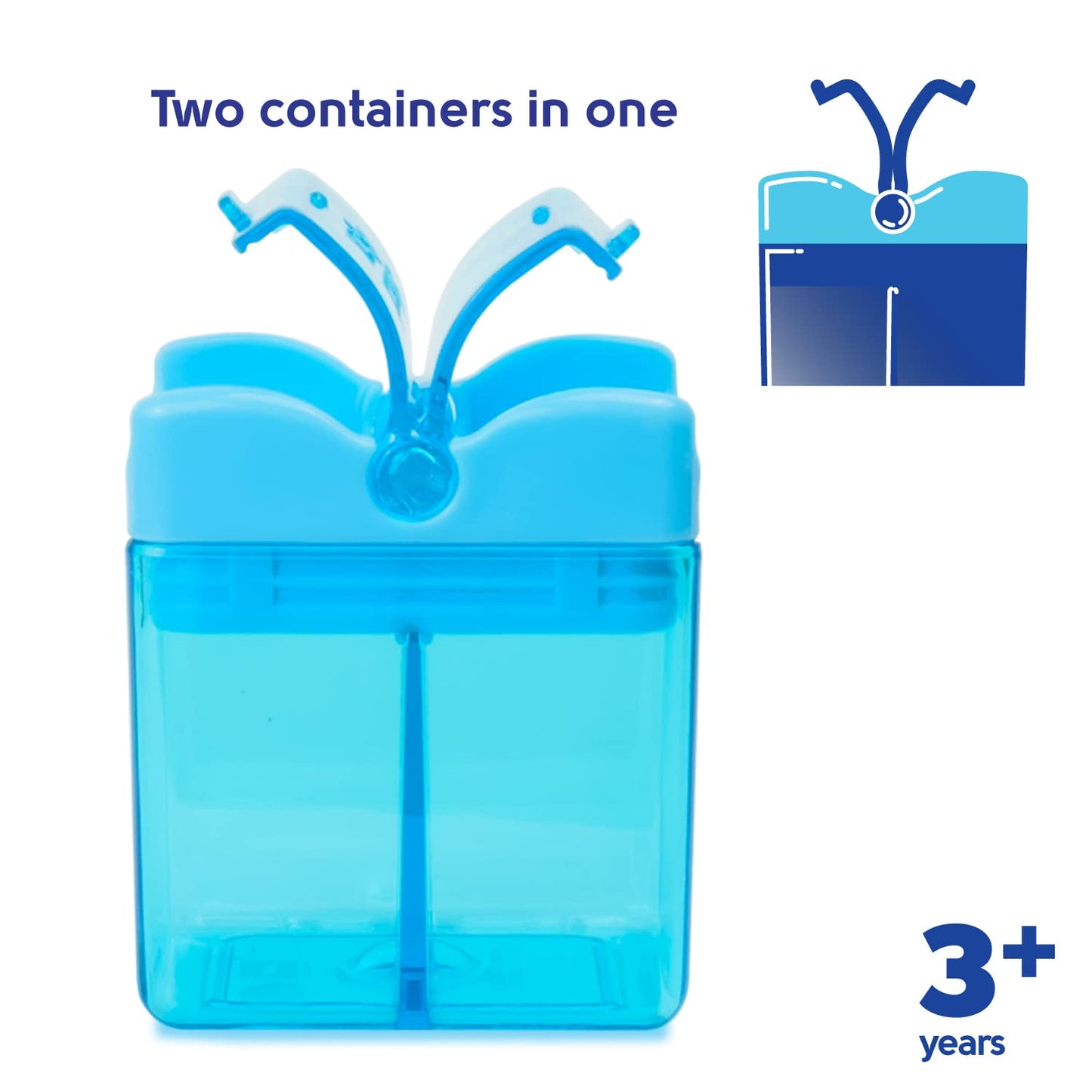 Precidio Design Snack In The Box New Little Finger-Friendly Eco-Friendly Reusable Snack Container (Blue) 1001Bl