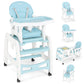 Infans 5 In 1 Baby High Chair, Convertible Toddler Table Chair Set, Rocking Chair, Multi-Function Seat With Lockable Universal W