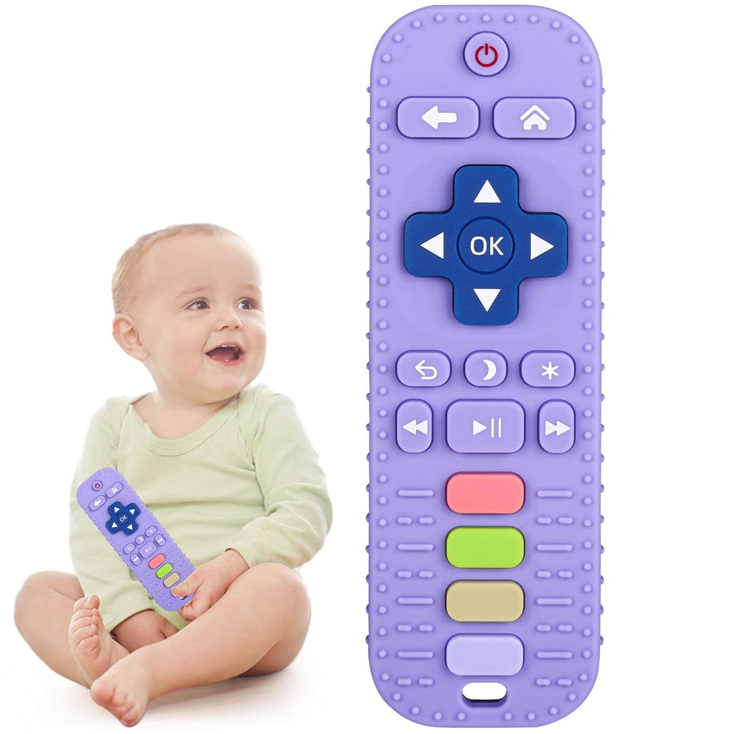 Chuya Silicone Baby Teething Toy Remote Control Shape Chew Toy for Babies 3-6 Months 3-24 Months, Teether Relief Baby Toys for I