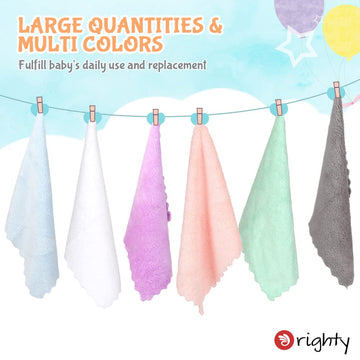 Orighty Baby Washcloths 50-Pack, Microfiber Coral Fleece Baby Face Towels, Soft And Absorbent Wash Cloths For Newborns, Infants