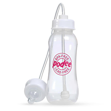 Hands-Free Baby Bottle - Anti-Colic Self Feeding Baby Bottle System 9 Oz (1 Pack - Podee Pink)