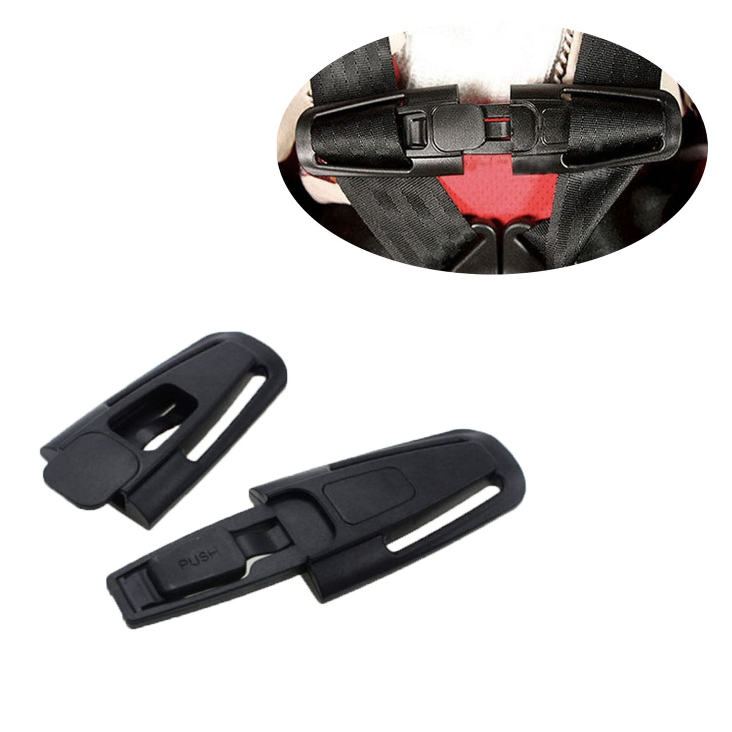 2 Pack Seat Chest Harness Clip Seat Safety Belt Clip Buckle Lock Stroller Chest Clip Universal Replacement For Baby And Kids Tre