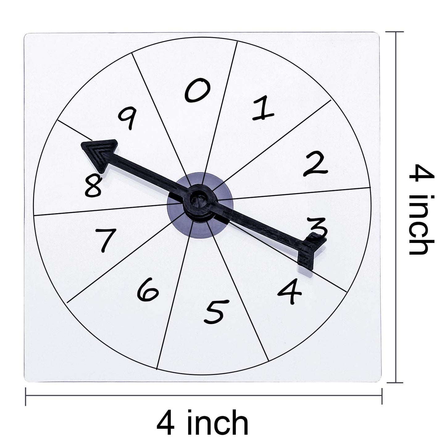Gejoy 10 Pack Transparent Spinners Clear Spinners Dry Erase Math Game Spinner with Rotating Arrow for Classroom