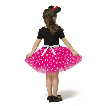 Nileafes Girls Princess Mini Mouse Costume Toddler,Little Kid Birthday Party Fancy Dress Up (5-6 Years,Rose)