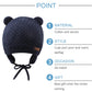 Bavst Baby Beanie Hat For Winter With Earfalp Cute Bear Kids Toddler Girls Boys Warm Knit Cap 0-2Years?Navy, L