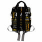 Personalized Diaper Backpack, Custom Black Yellow Text Diaper Bag Baby Nappy Bag Fashion Shoulder Bag Casual Daypack Bag For Mom