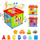 Storio 6 In 1 Learning Fancy Cube Educational & Learning Activity Toy Including Blocks, Clock, Alphabets-Tree,Transportation Veh