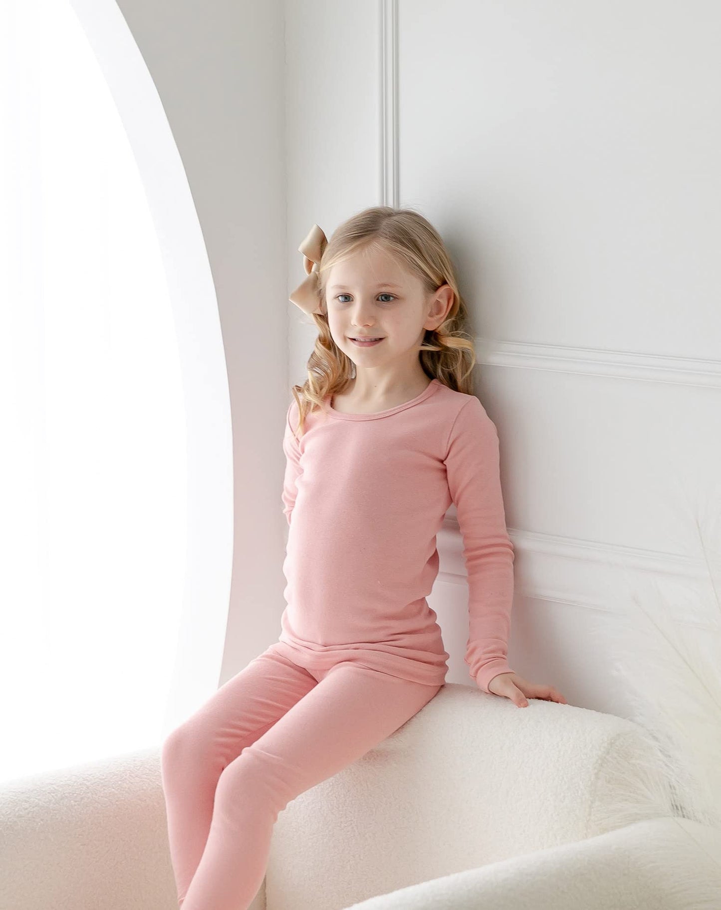 Avauma Baby Boys Girls Pajama Set Kids Toddler Snug Fit Basic Cotton Sleepwear Pjs For Daily (Pink-2 Small)