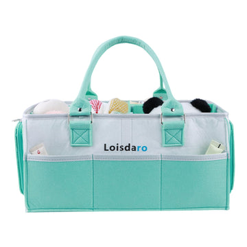 Loisdaro Baby Diaper Caddy Organizer for Changing Table, Baby Storage Basket for Diapers and Baby Wipes,Car Caddy Organizer,Nurs