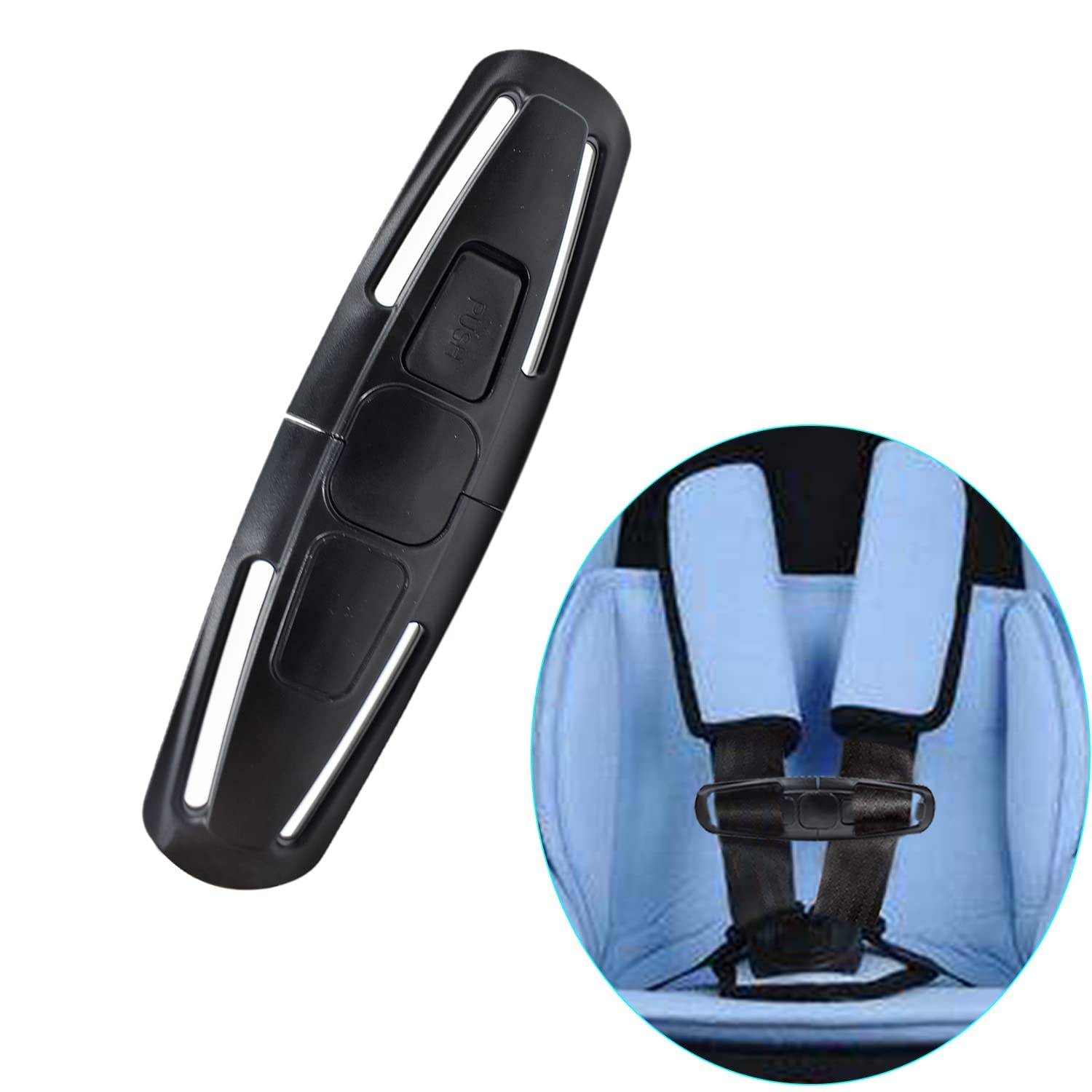 Seat Chest Harness Clip Seat Safety Belt Clip Buckle Universal Replacement Lock Stroller Chest Clip For Baby And Kids Trend, Adj