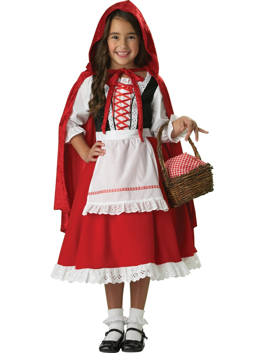 In Character Costumes, Llc Girls 2-6X Little Red Riding Hood Dress Set, Red/White, X-Small