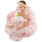 Pink Baby Inflatable Seat For Babies 3-36 Months Girl, Built In Air Pump, Bear Baby Support Seat Summer Toddler Chair For Sittin