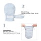 Newborn Baby No Scratch Mittens Stay On, 100% Cotton Breathable, Adjustable Infant Gloves For Baby Boys Girls Mittens (Blue Stri