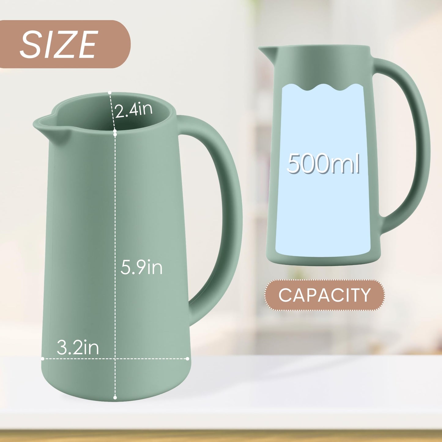 Baby Bath Rinse Cup, Food Grade Silicone Body Washing Rinser Cup (Light Gray)