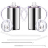Vermida 12Oz Stainless Steel Sippy Cups (2 Pack), Double Wall Insulated Kids Travel Mug With Handles, Spill Proof Vacuum Tumbler
