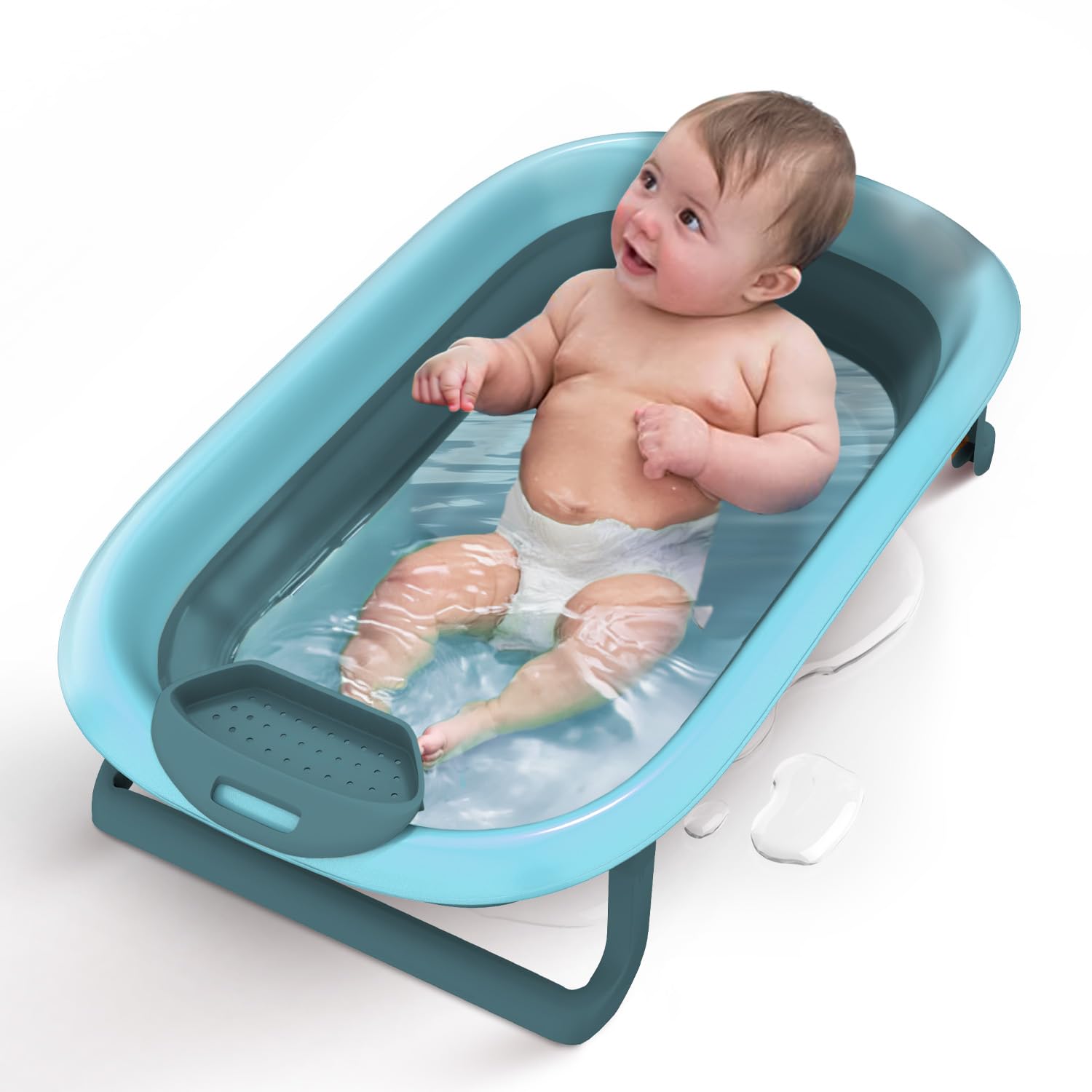 Staranddaisy Baby Bathtub For 0-5 Years/Foldable Bathtub For Kids With Space-Saving Design, Newborn Baby Folding Bath Tub For Bo