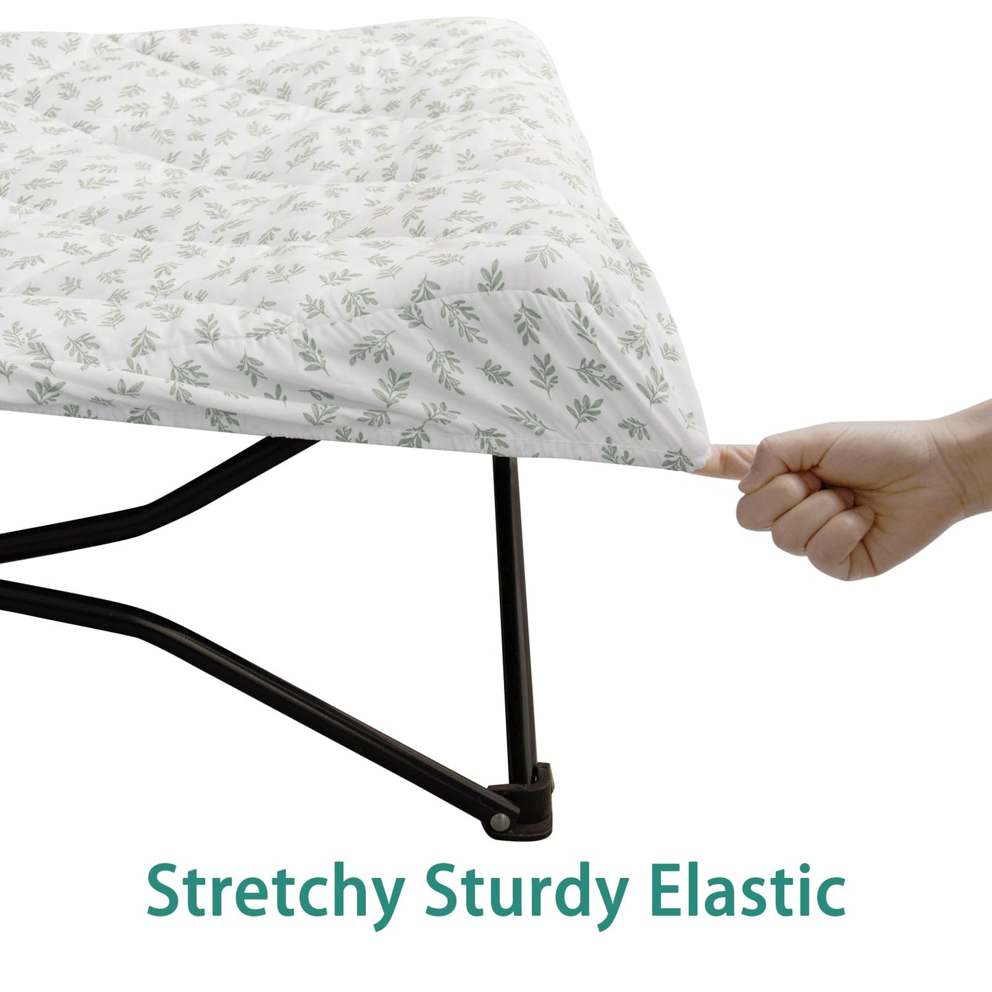 Sheet For Regalo My Cot Portable Toddler Bed, Joovy Travel Cot (Sheet Only, Bed Not Included), Quilted Soft Padded Cover, 48''