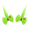 YanJie 4 Christmas Hair Bow Clips for Girls Fuzzy Green Bows with Heart Christmas Grinch Hair Accessories Furry Hairpin Decor St