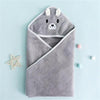 CUTEABLY Baby Towels with Hooded Ultra Soft Towels Newborn, Unique Animal Design for Boys and Girls (Grey)