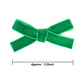 Cute 3.2' Green Assorted Velvet Bow Hair Clips For Baby Girls, Toddlers, Kids, And Teens - 2 Pack