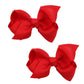 Koolgil Baby Girl's 2Pcs Cute 3 Inch Pure Color Bow-knot Hair Clip for Photography Travel Daily Life (Red)