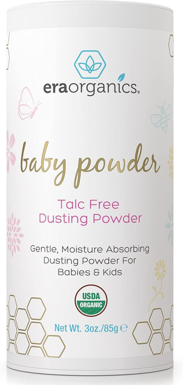 Usda Organic Baby Powder Talc-Free Dusting Powder - Soothing Organic Arrowroot, Calendula And Cornstarch Baby Powder For Newborn