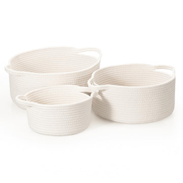 CLHMILY&Z Small Woven Basket with Gift Bags and Ribbons Durable Baskets for Mothers Day Gifts Empty Small Rope Basket for Stora