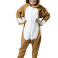 Canasour Kids Sloth Onesie Halloween Cosplay Costume Girls Animal Unisex Outfuit One Piece Hooded Soft Pajamas Brown Party 10-12