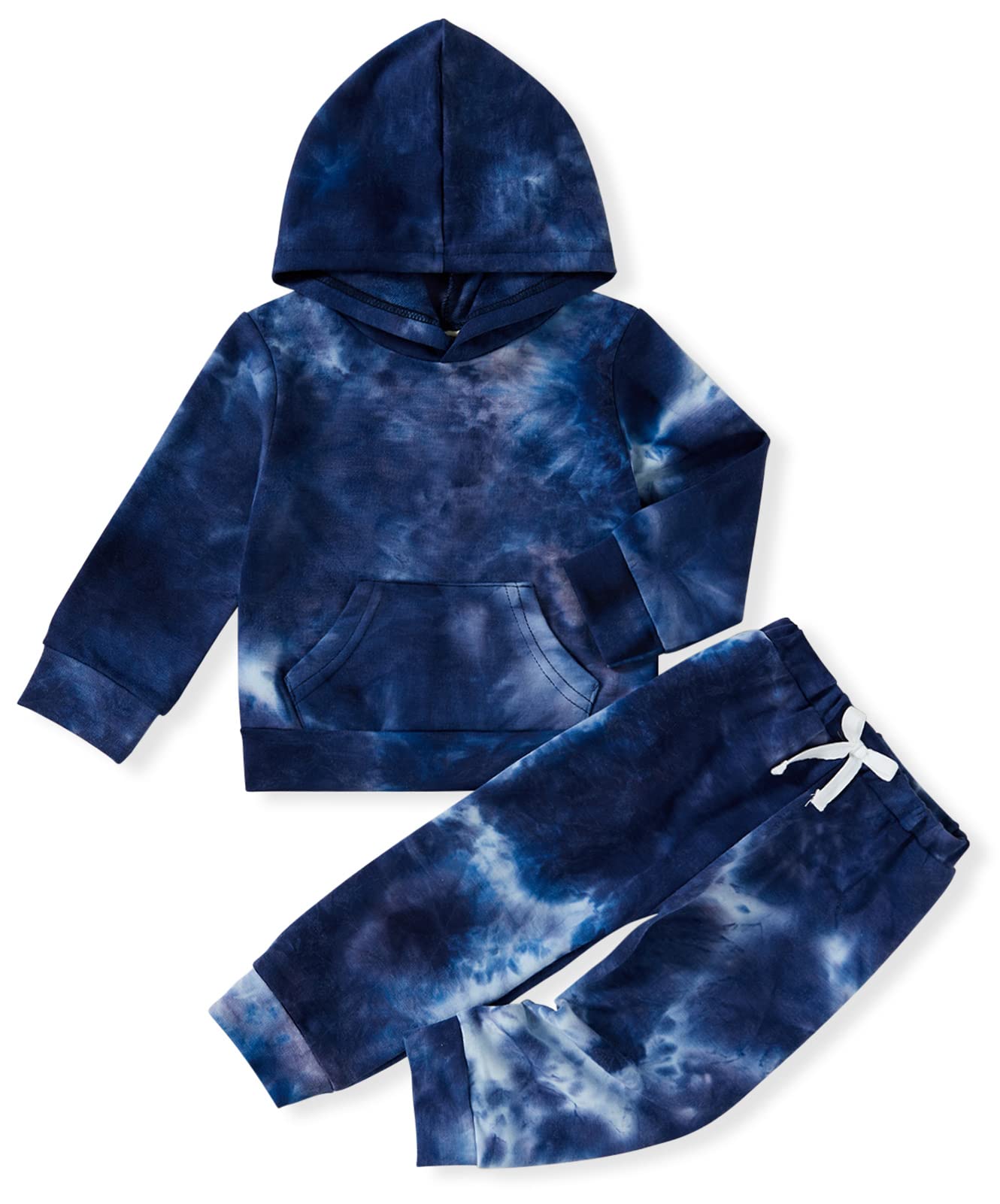 Grnshts Toddler Baby Boy Tie Dye Pants Set Hoodie Pocket Top Long Pants 2Pcs Fal WBBAPB098JMGM7H