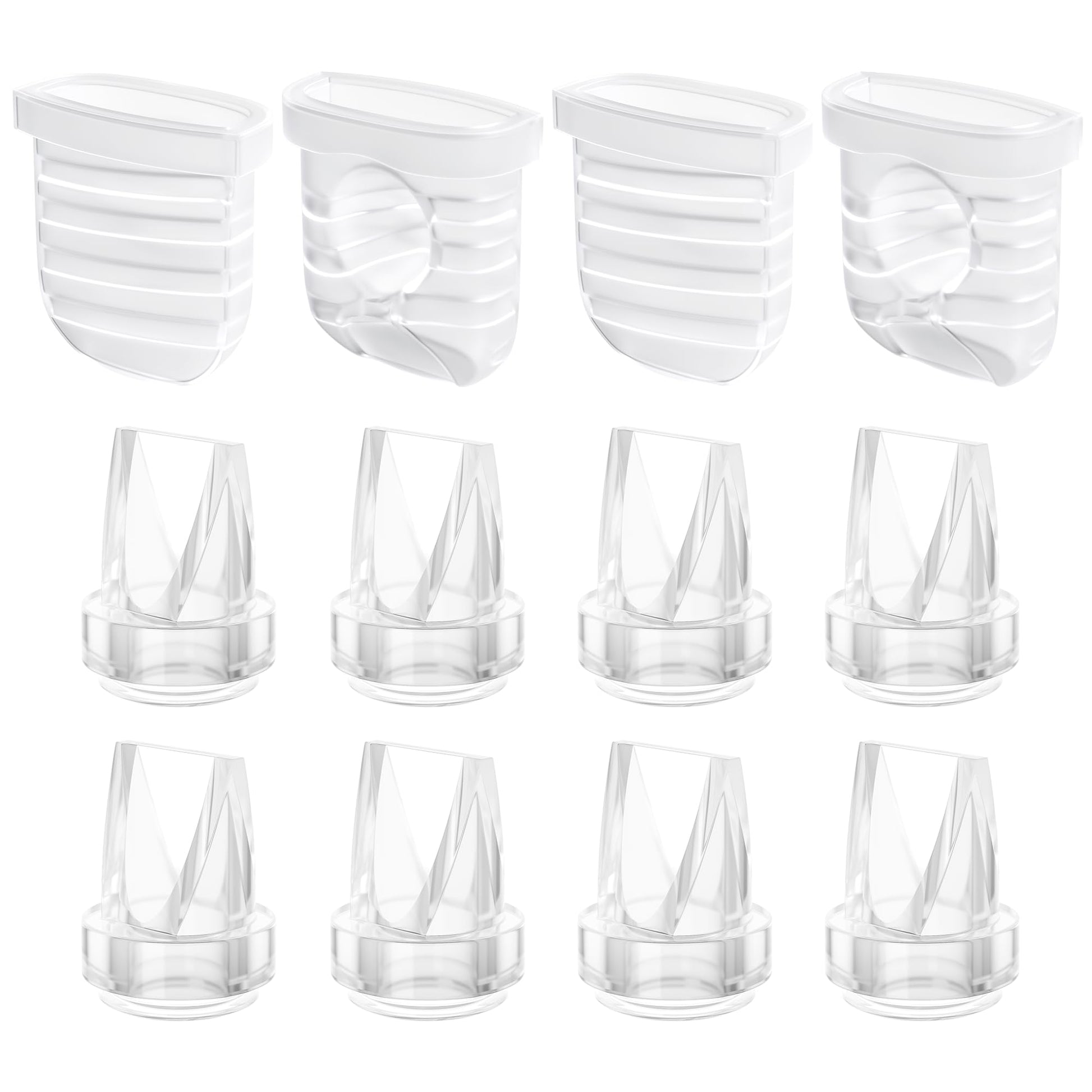 TOVVILD 12PCS Duckbill Valves Silicone Diaphragm for Nuliie Breast Pump, Compatible with Lansinoh Discreet Duo/Motif Aura Glow R