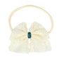 Koolgil Baby Girl'S Elegant Lace Bow Knot Headband Children'S Rhinestone Pearl Lace Headband For Birthday Party Photography (Bei