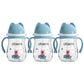 Oberni Toddler Sippy Cup, Tritan Baby Water Bottle With Non-Spill Valve Spout, Removable Handle and Carry Strap, 270ml/12m+/Blue