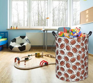 Tibaolover Football Kids Laundry Basket Baby Hamper Football Toy Storage Bin For Boys Room Decor Baby Nursery Hamper Gift Basket