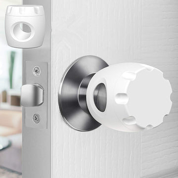 Uxoz Door Knob Safety Cover, 4 Pack Baby Safety Door Handle Cover, Screw Thread Design, Reusable, Reliable Solution To Prevent K