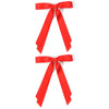 C  LLOT Double Layer Long tail Hair Bows Red Ribbon Hair Clips for Girls Toddlers Teens Kids