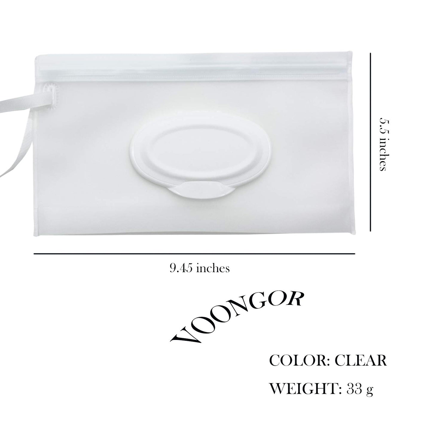 Voongor Portable Refillable Wet Wipe Pouch, Reusable Travel Wipes Holder & Case, Lightweight Flushable Diaper Wipes Container Fo